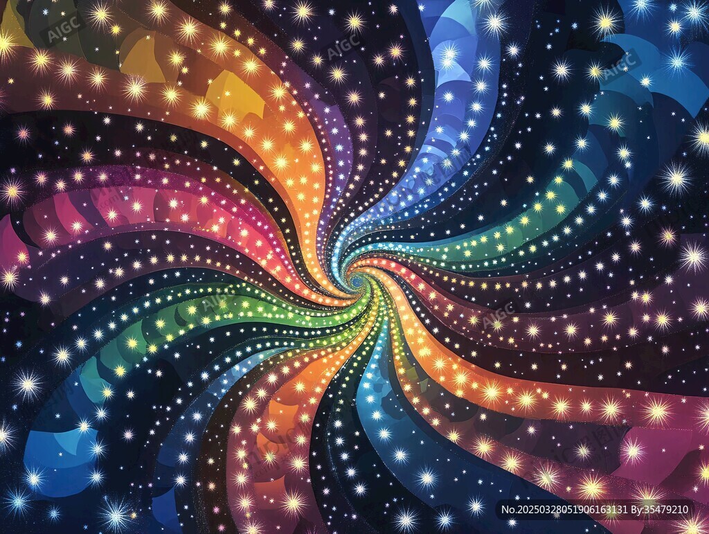 夢幻炫彩星空旋渦背景