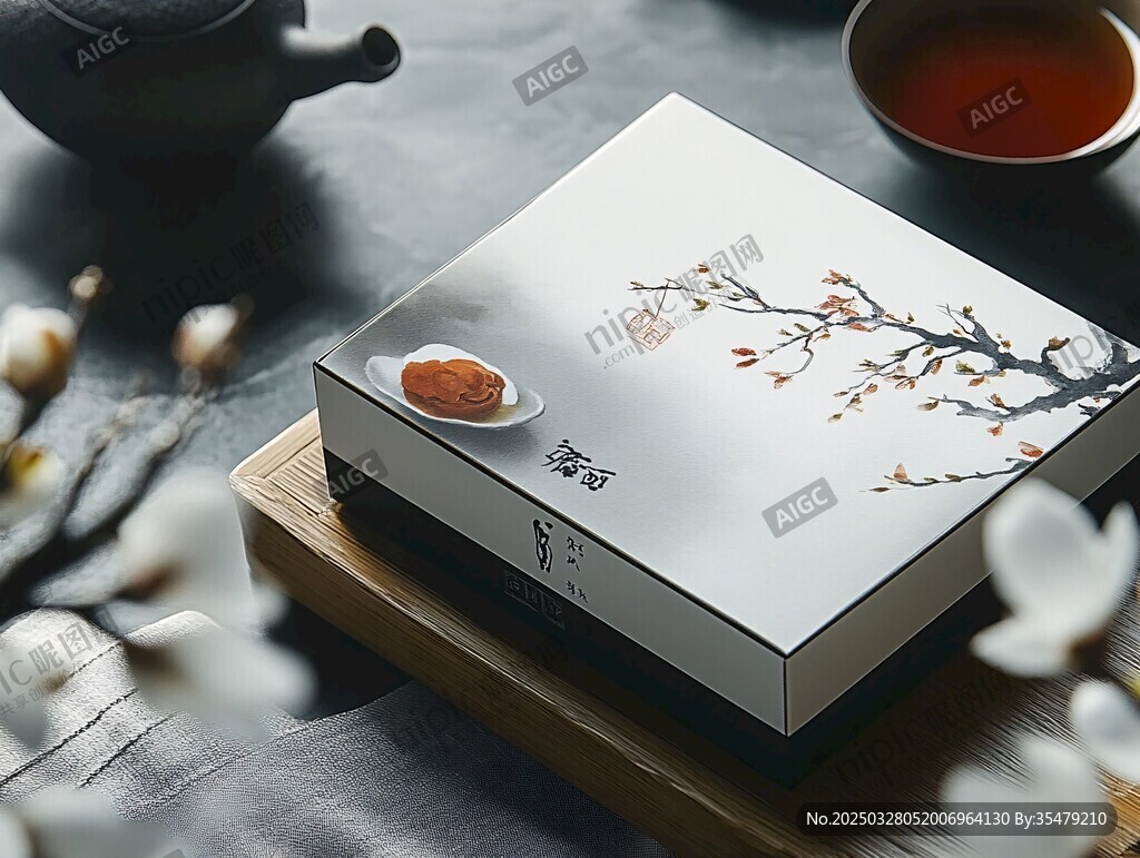 中式典雅茶盒與茶具