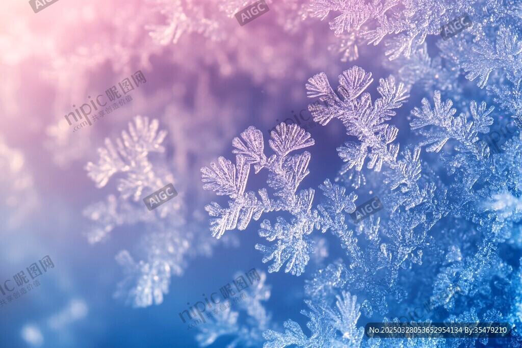 夢幻雪花特寫