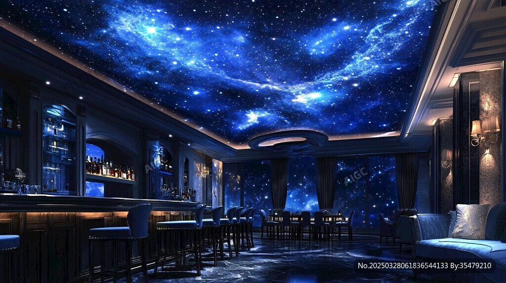 夢幻星空主題豪華室內(nèi)空間