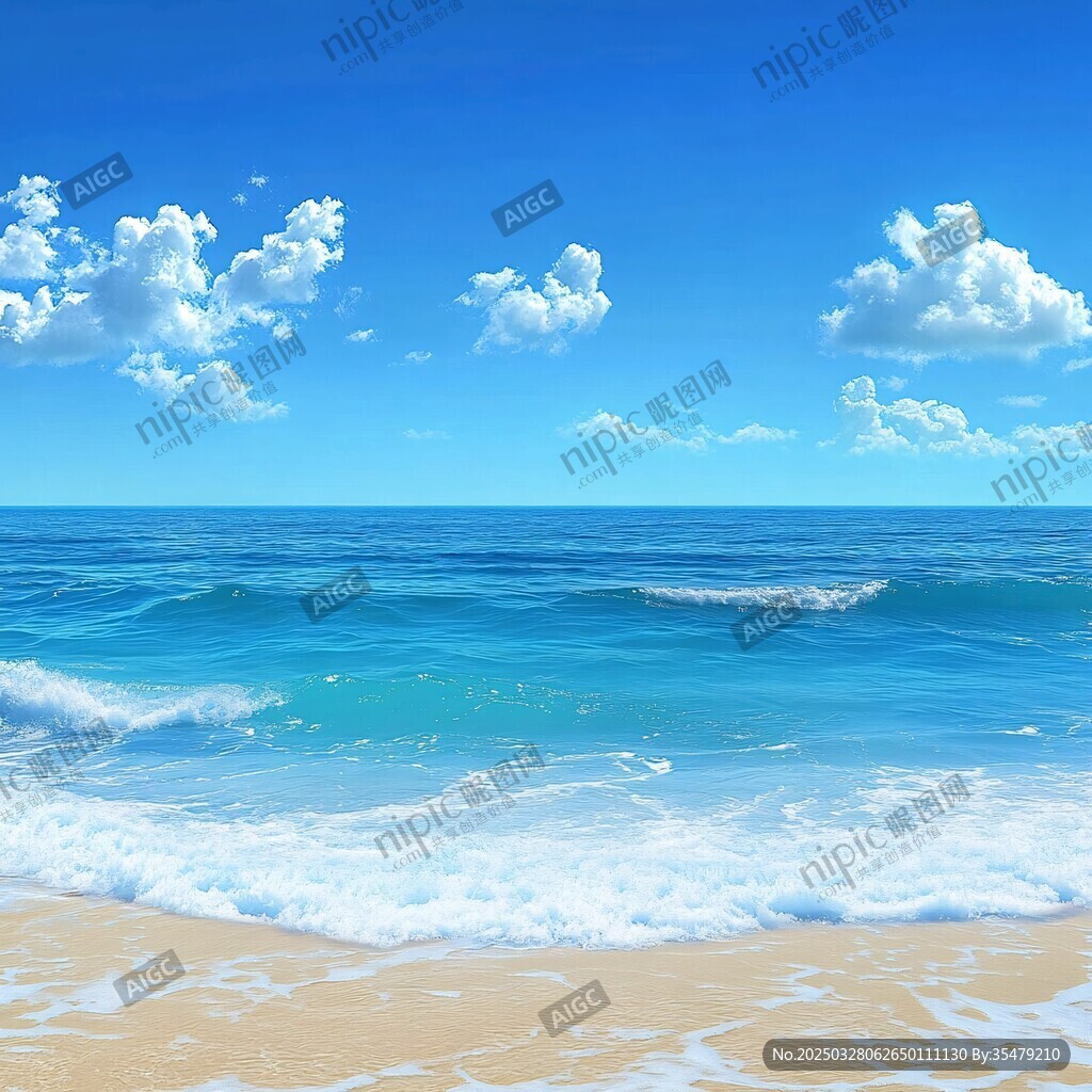 碧海藍(lán)天沙灘的美麗海景