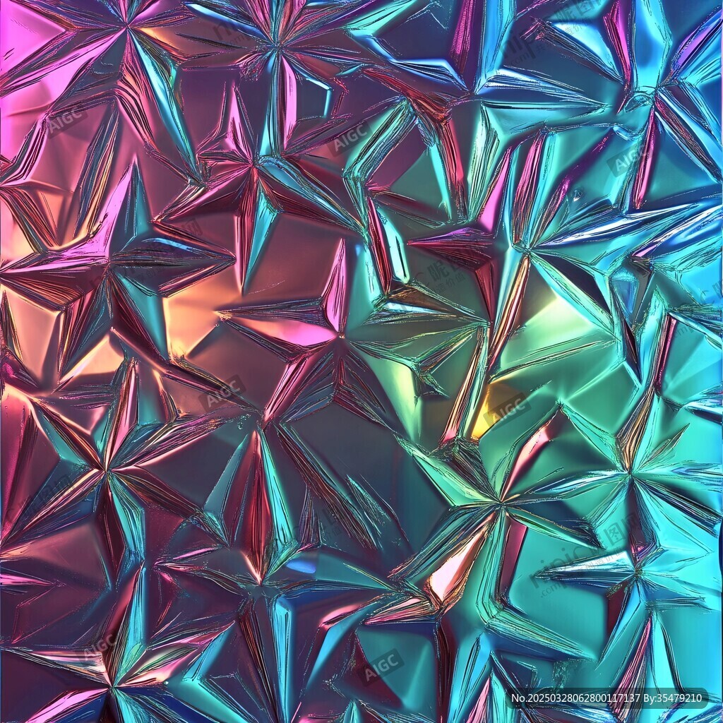 炫彩幾何星形立體紋理圖案
