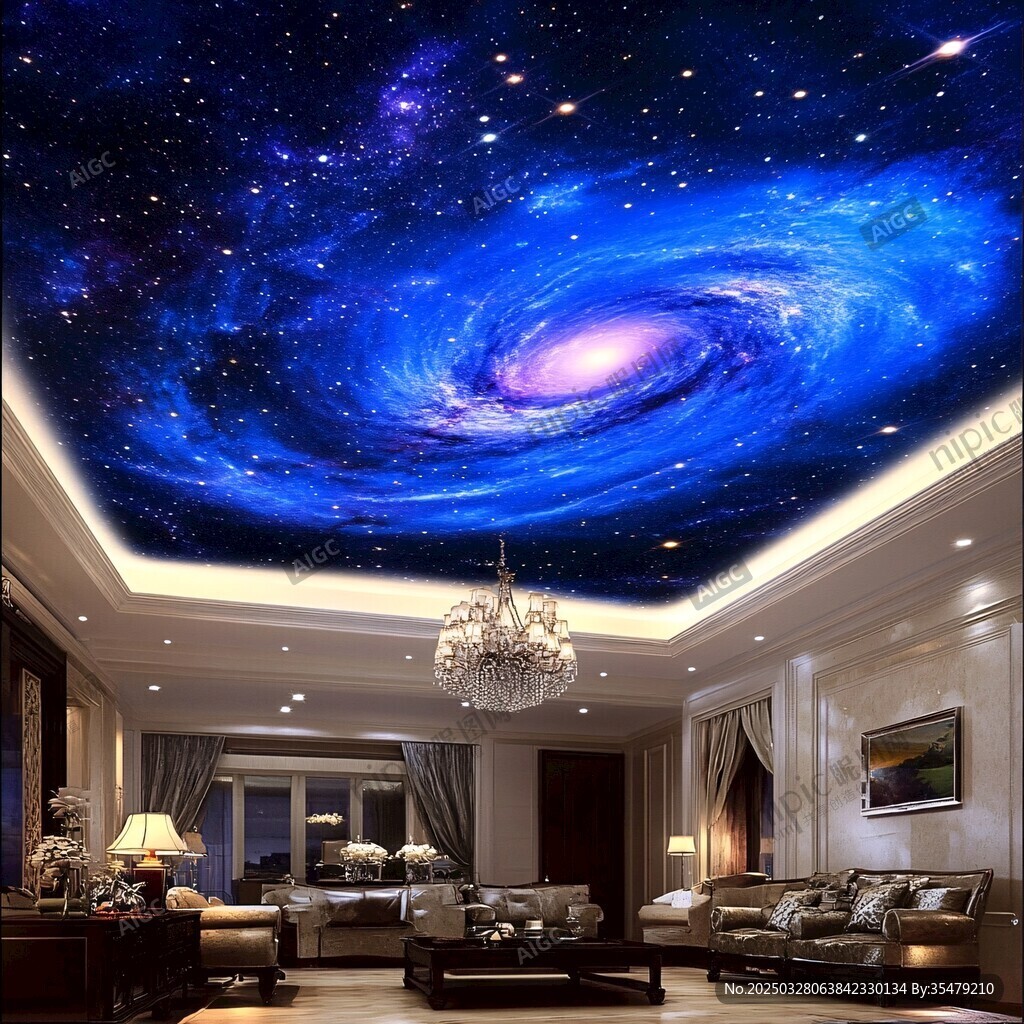 夢幻星空客廳天花板設計