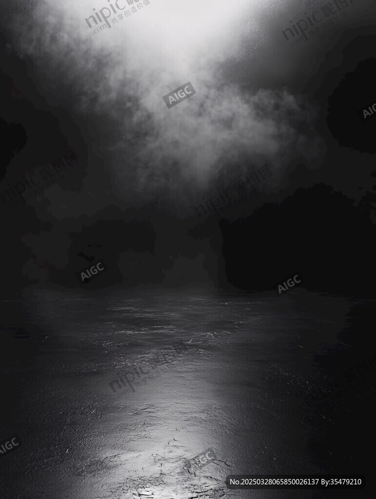 黑暗中的神秘光束場景