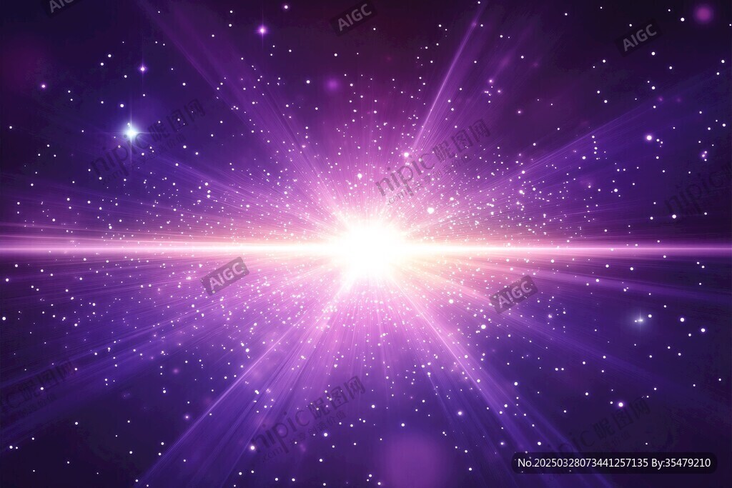 夢幻紫色星空宇宙光影
