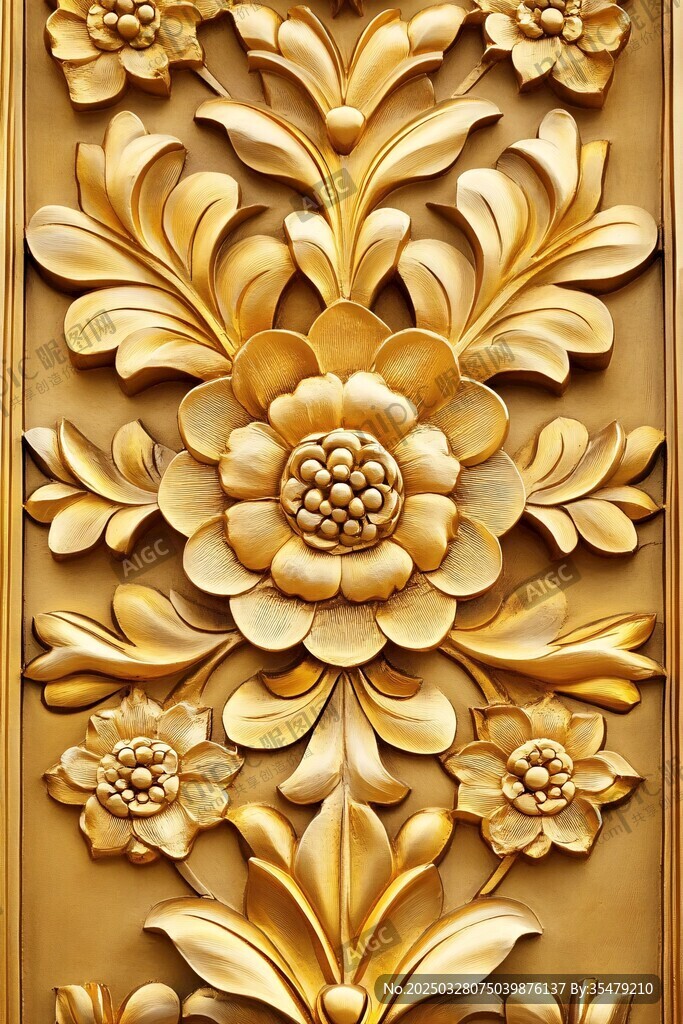 金色雕花裝飾藝術(shù)精美圖案