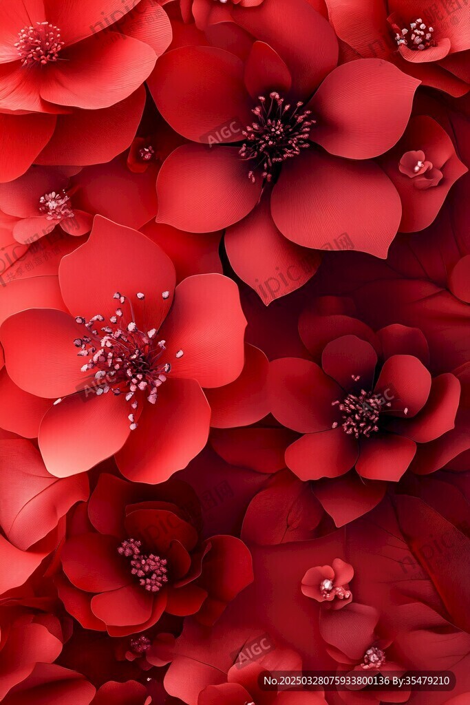 熱烈紅花朵朵綻放
