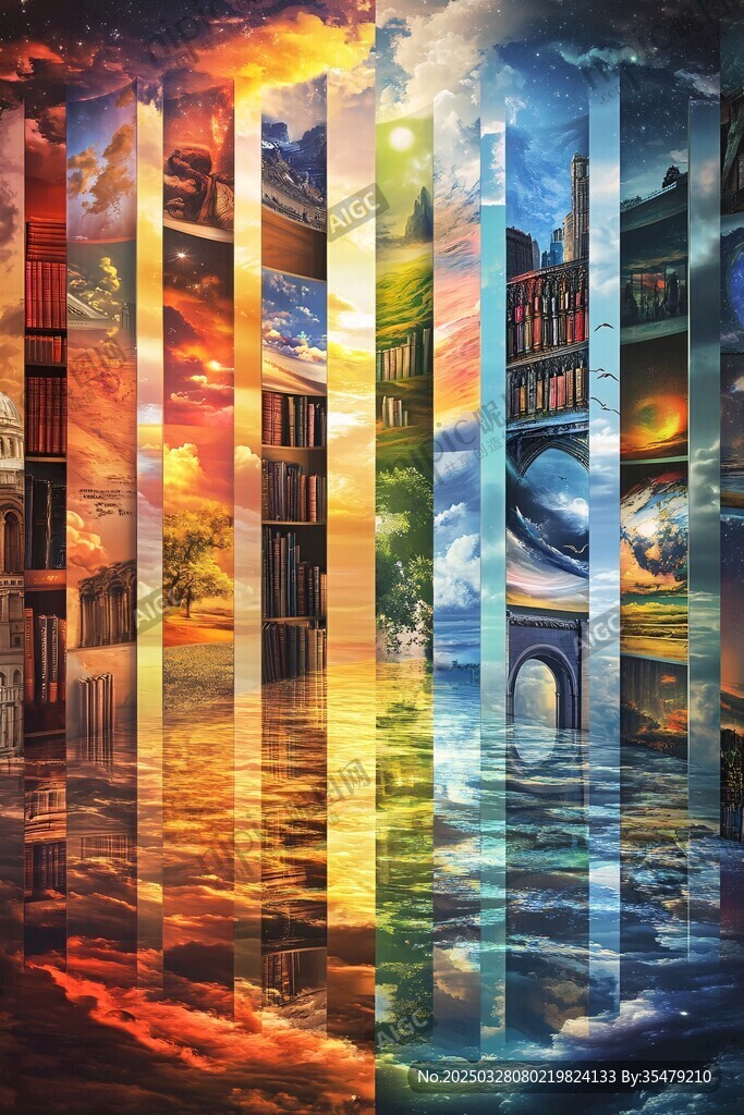 夢幻書籍世界的奇幻景象