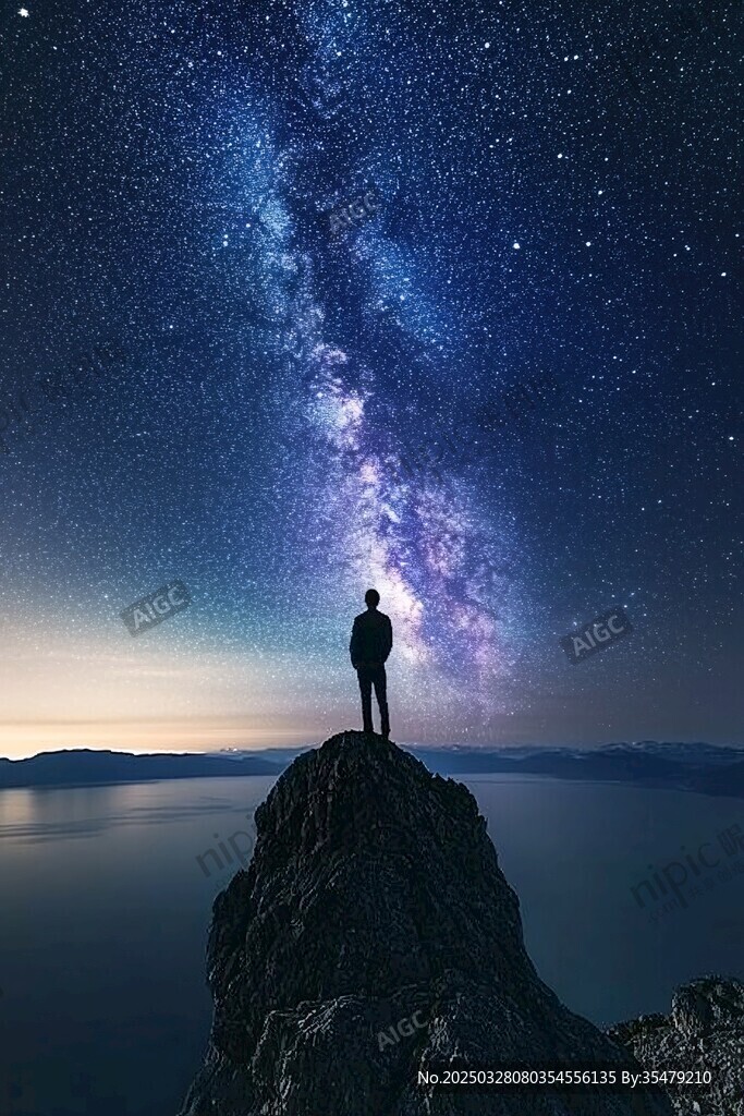 獨(dú)賞星河的孤獨(dú)身影