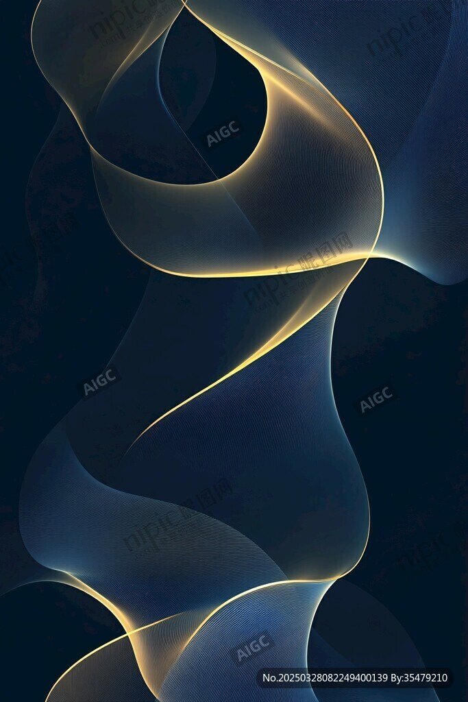 夢(mèng)幻藍(lán)色流光抽象藝術(shù)圖案