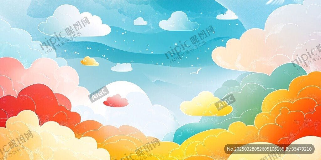 夢幻絢麗的多彩云海世界
