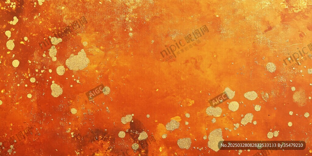 橙金斑駁藝術(shù)紋理背景圖
