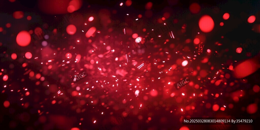 紅色夢幻光斑背景特效