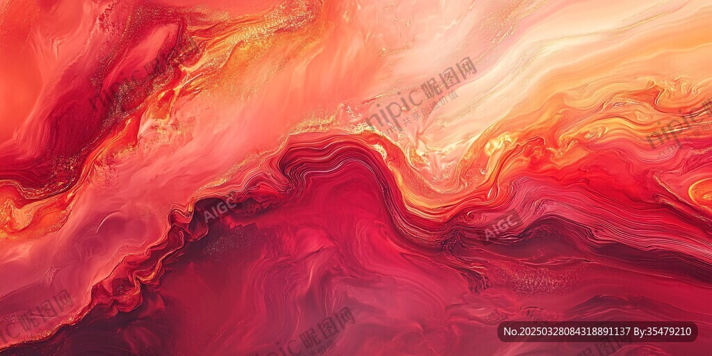 夢幻紅色流體藝術紋理
