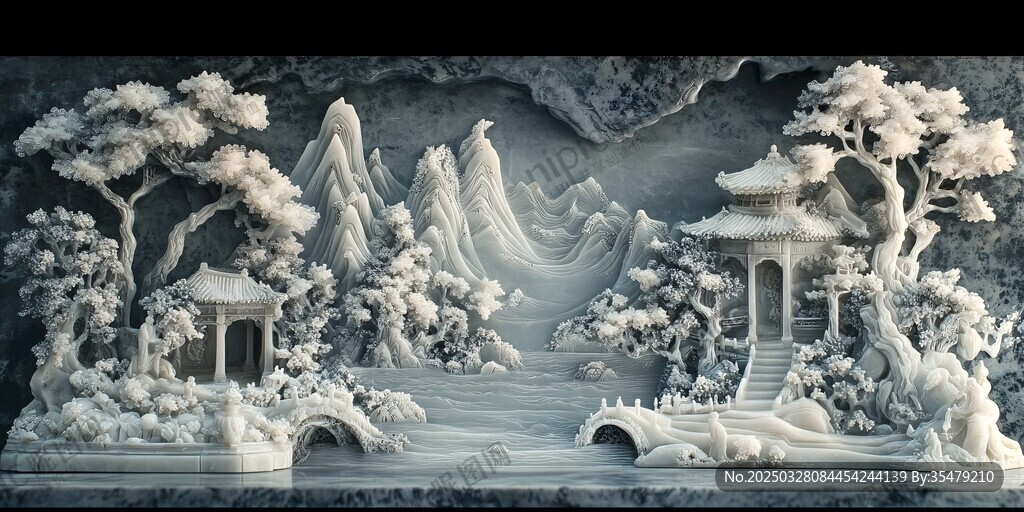 中式山水浮雕藝術(shù)景觀