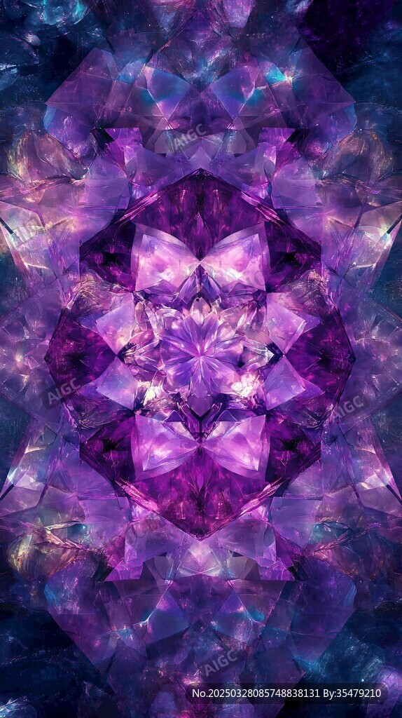 夢幻紫色抽象幾何圖案