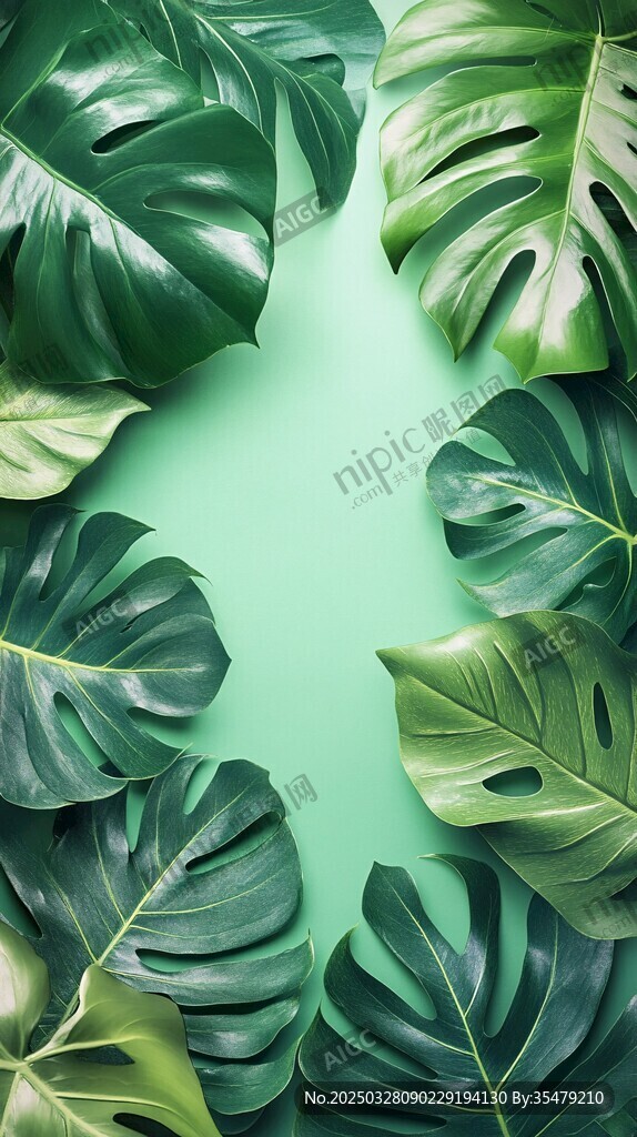 熱帶龜背葉營造清新氛圍