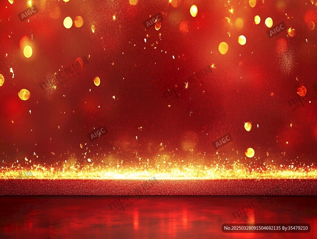 紅色夢(mèng)幻光斑背景