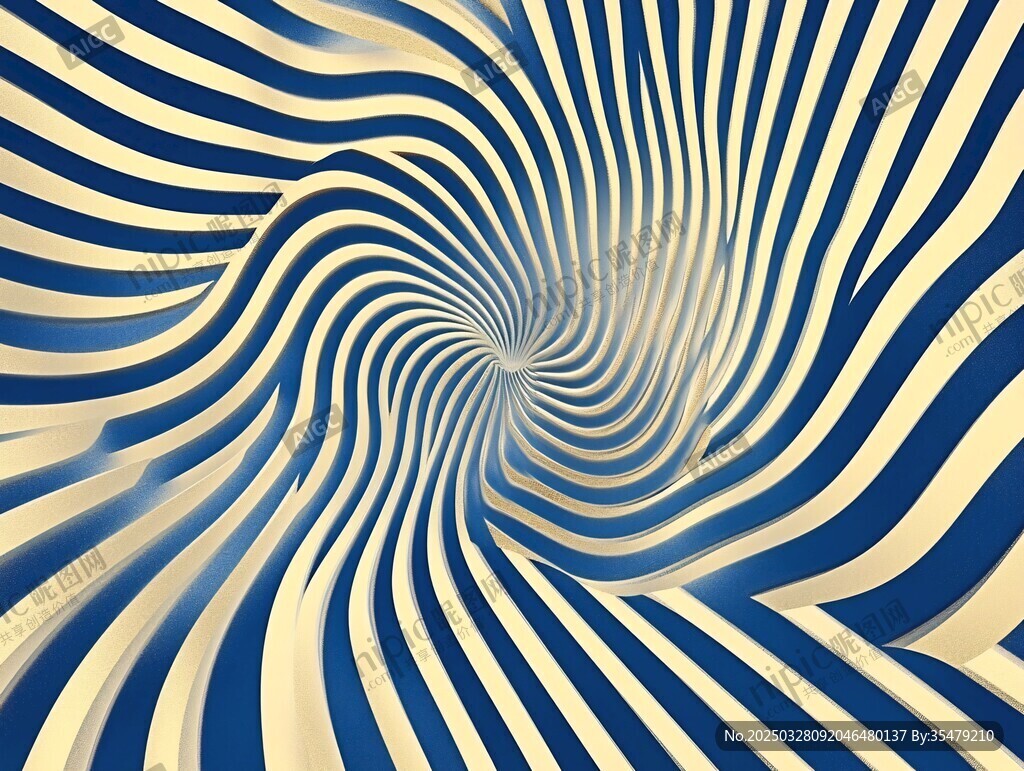藍(lán)白條紋旋渦抽象背景圖