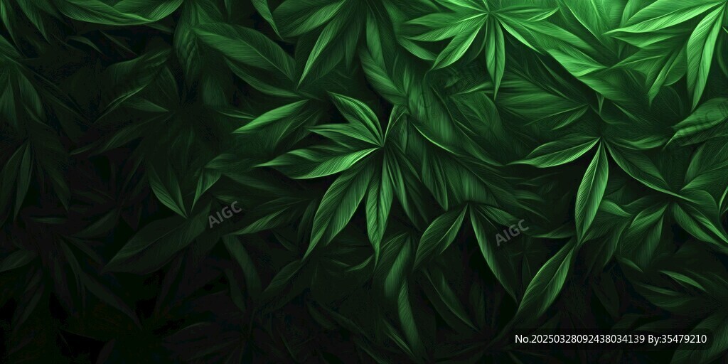 翠綠繁茂的葉叢背景圖