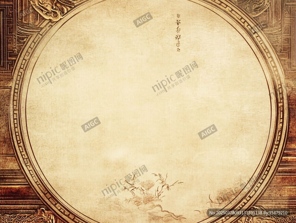 古典中式圓形古風(fēng)背景圖