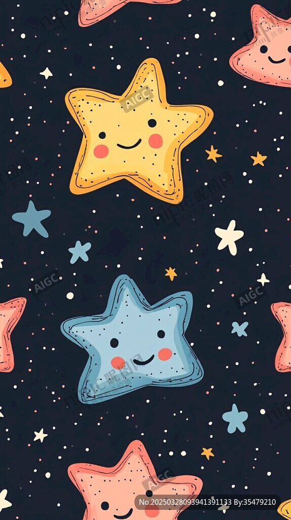 可愛星星圖案背景設計