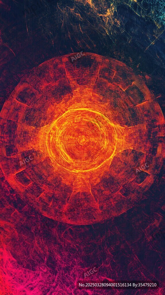 神秘炫彩能量光圈圖案