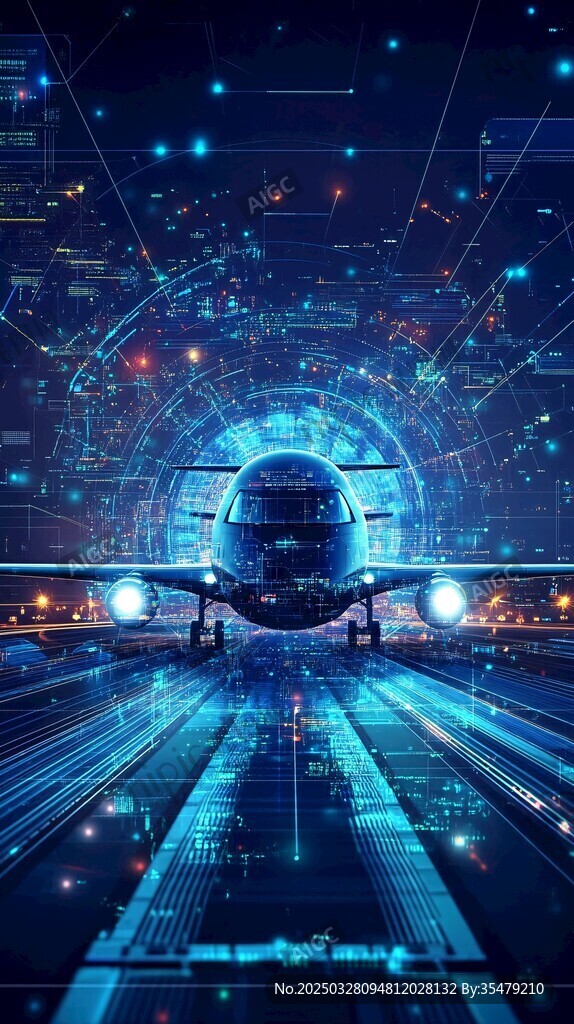 科技感十足的未來航空場景