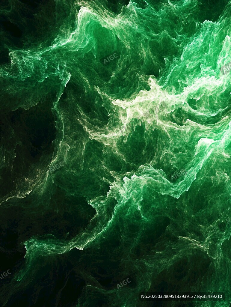 夢幻綠色流動紋理背景