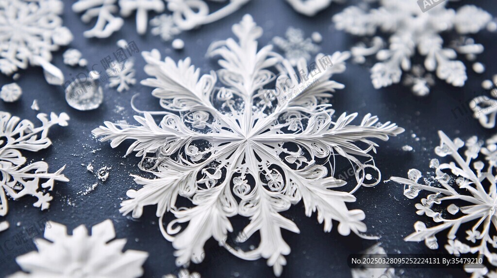 精致紙藝雪花裝飾擺件
