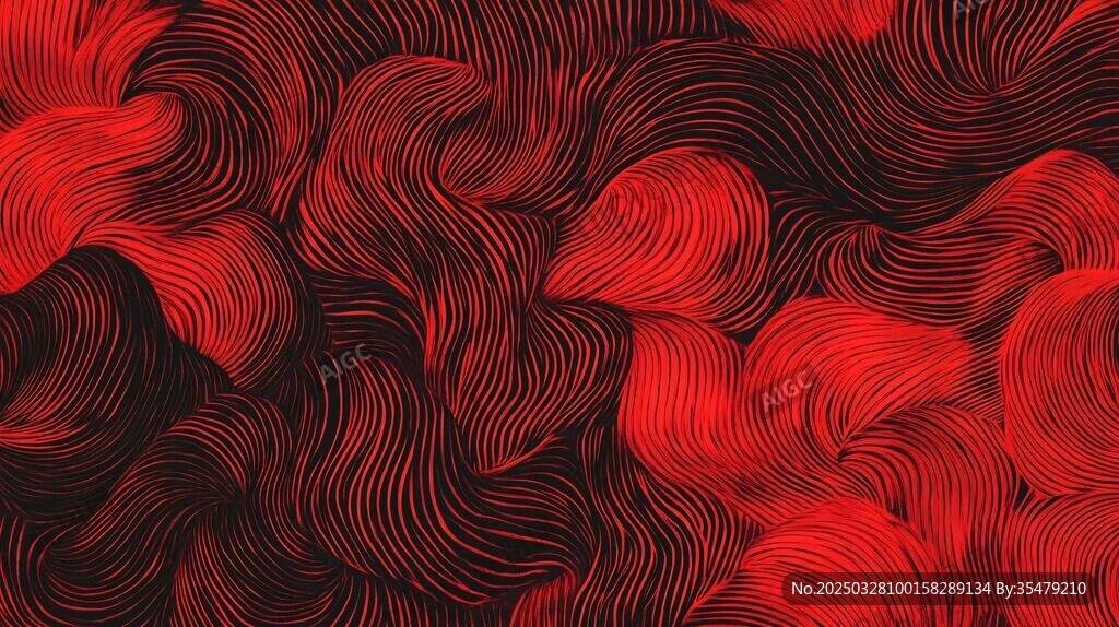 紅色動感波浪紋理圖案