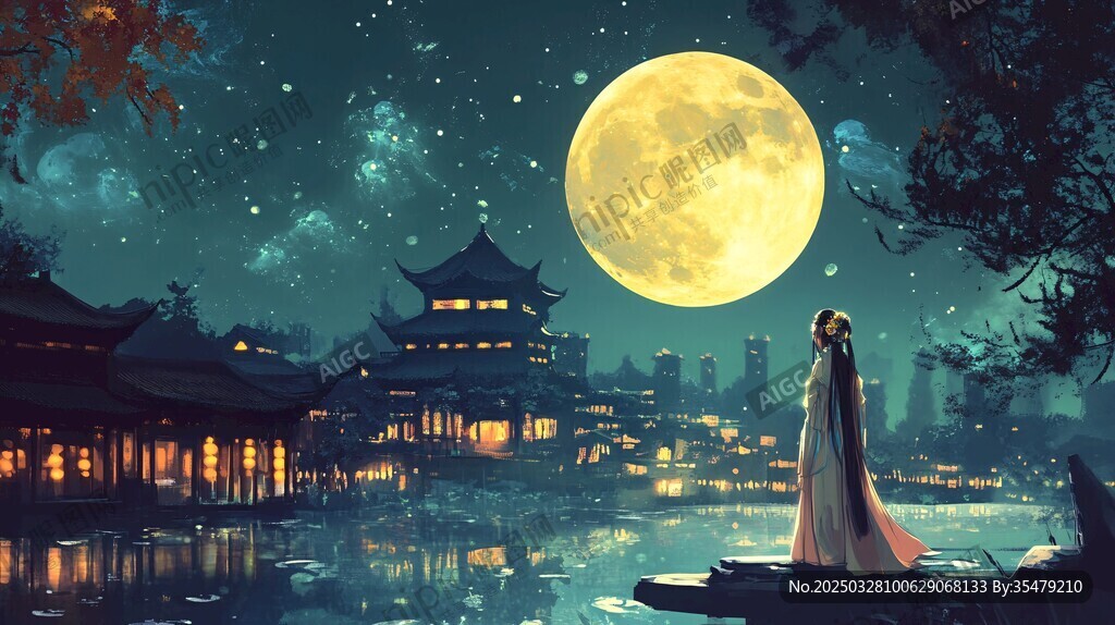月夜佳人賞古風景致
