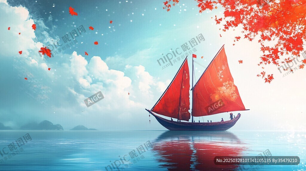 紅帆遠(yuǎn)影 海上詩意景致