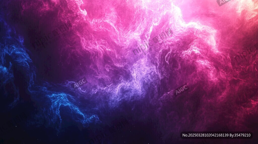 夢幻絢麗星云背景圖