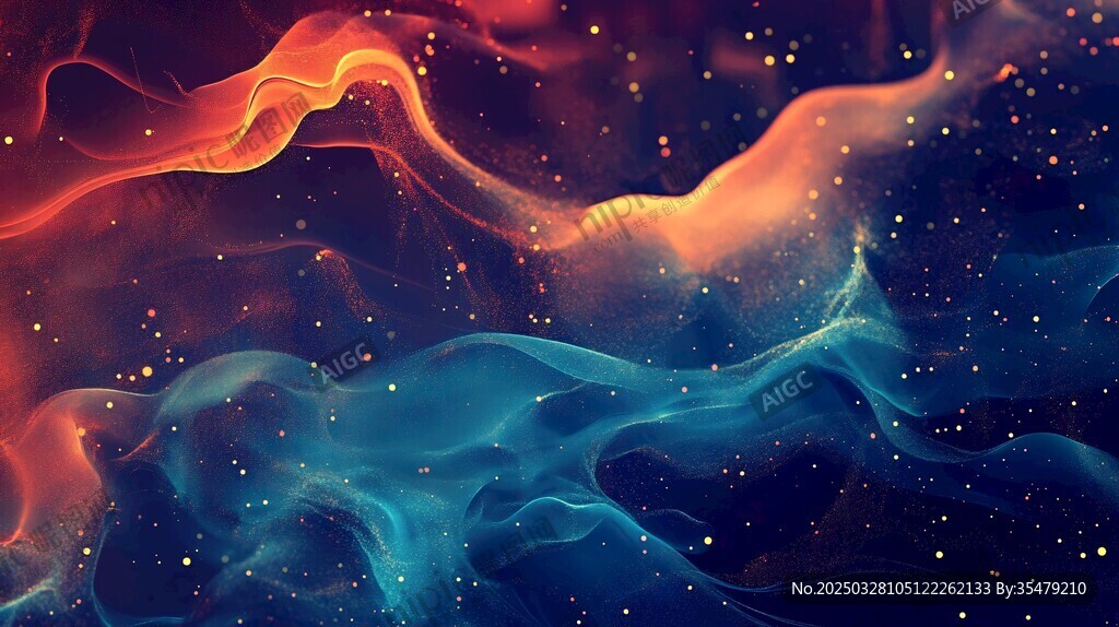 夢幻流動色彩宇宙景象