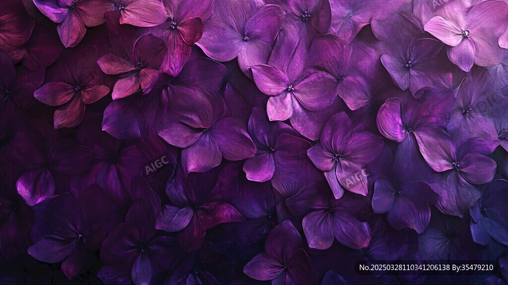 夢幻紫繡球花背景圖