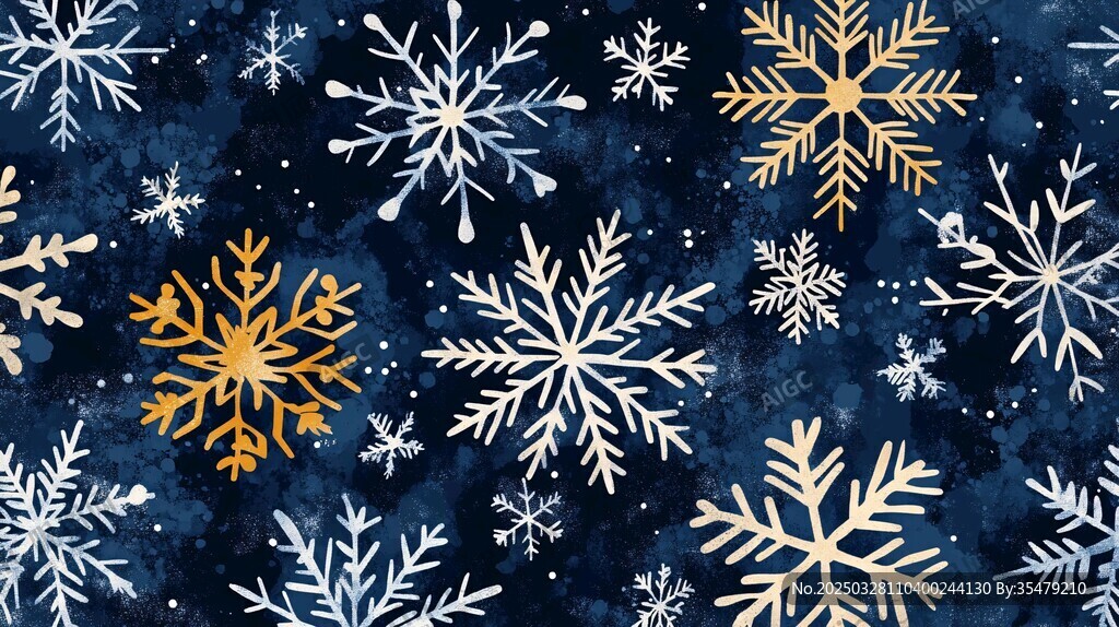夢幻雪花背景圖案