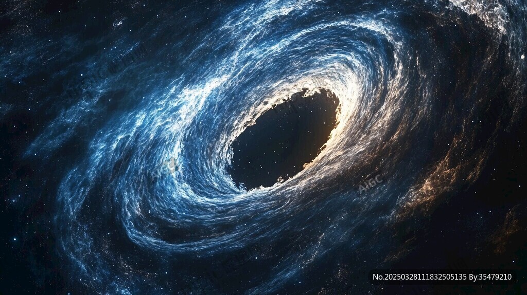 深邃宇宙漩渦黑洞景觀