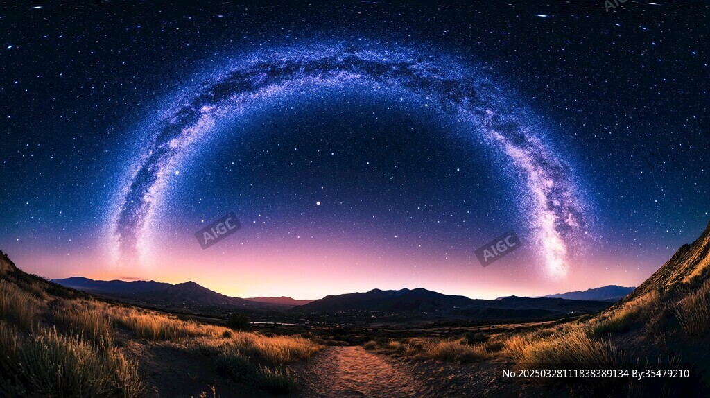 夢幻星空下的曠野之路