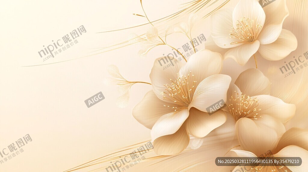淡雅花卉背景圖
