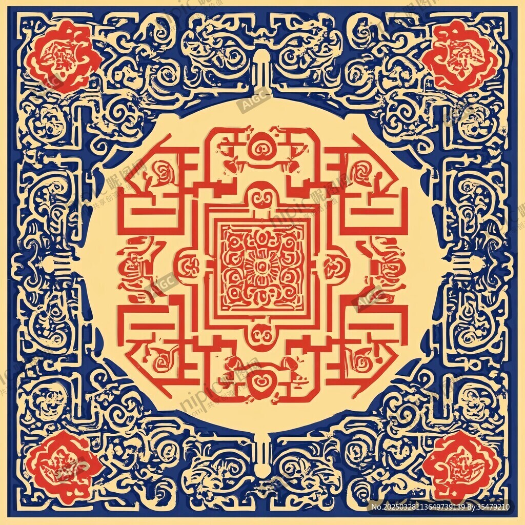 中式傳統(tǒng)復(fù)古花紋圖案