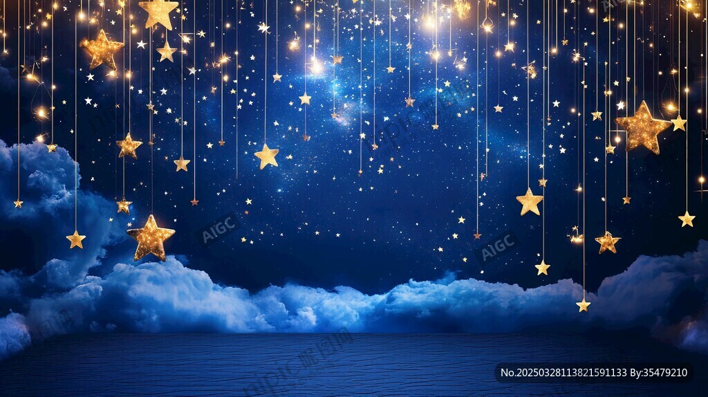 夢幻星空下的浪漫云端