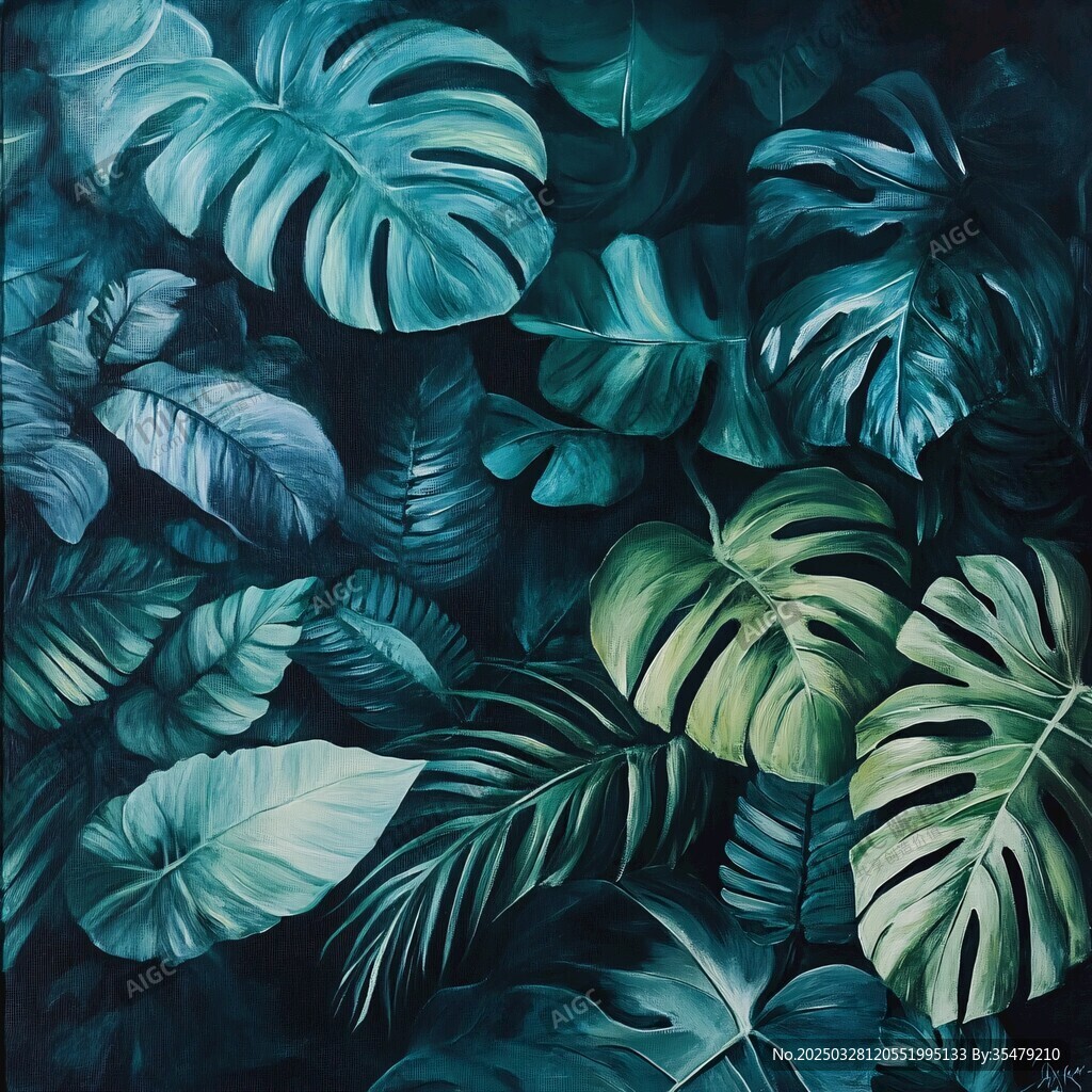 熱帶綠植繁茂景象