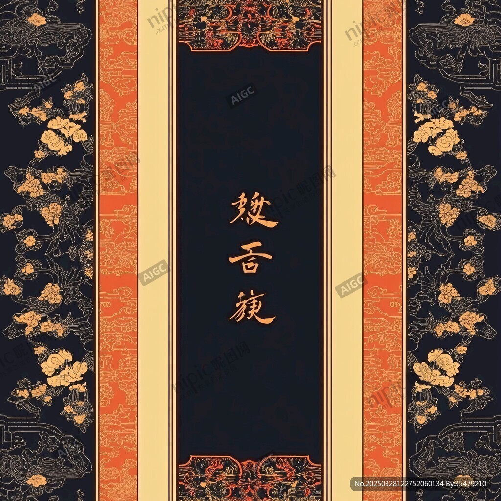 中式古典魏音箋裝飾圖案