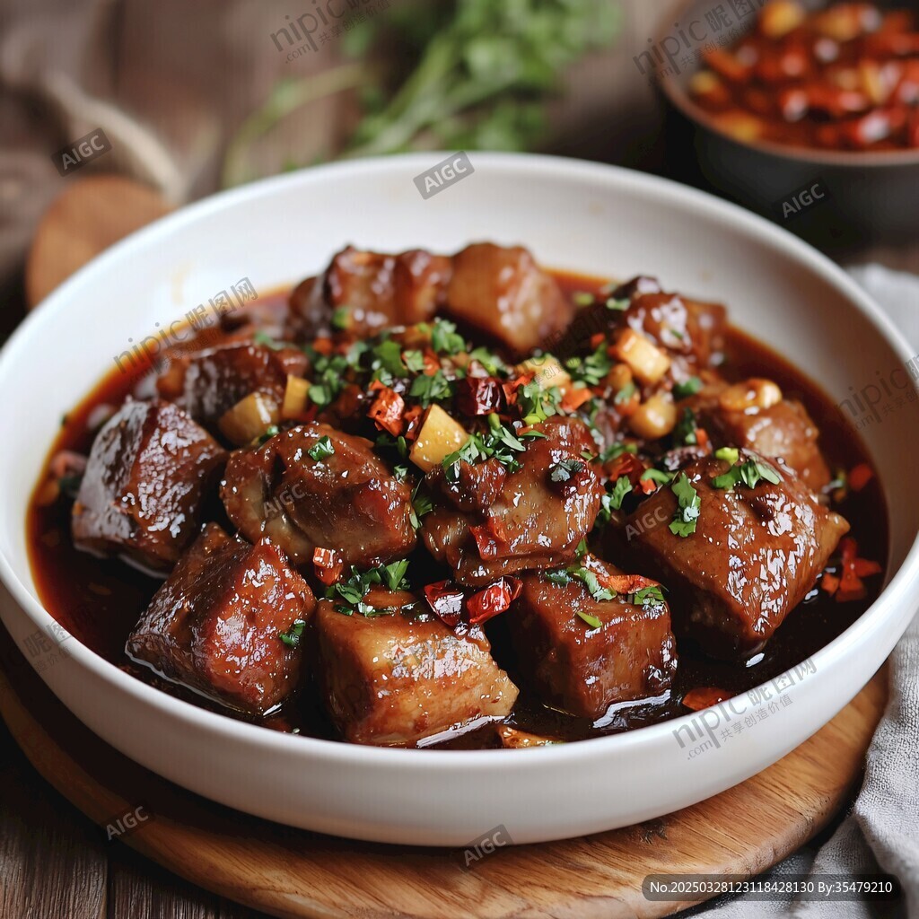 美味紅燒牛肉塊誘人呈現(xiàn)