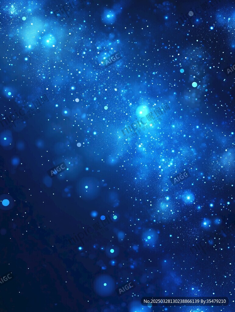 夢幻藍(lán)色星空背景圖