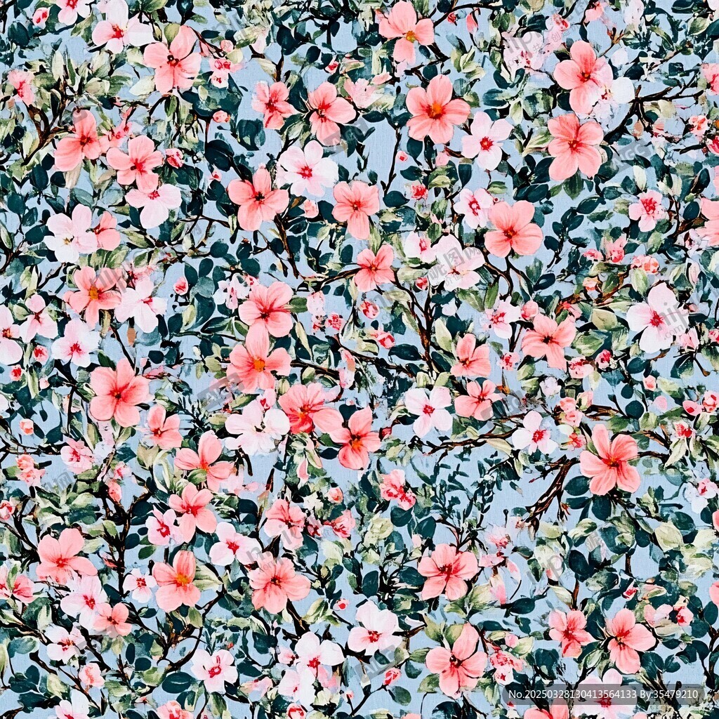 粉色花卉圖案背景紋理