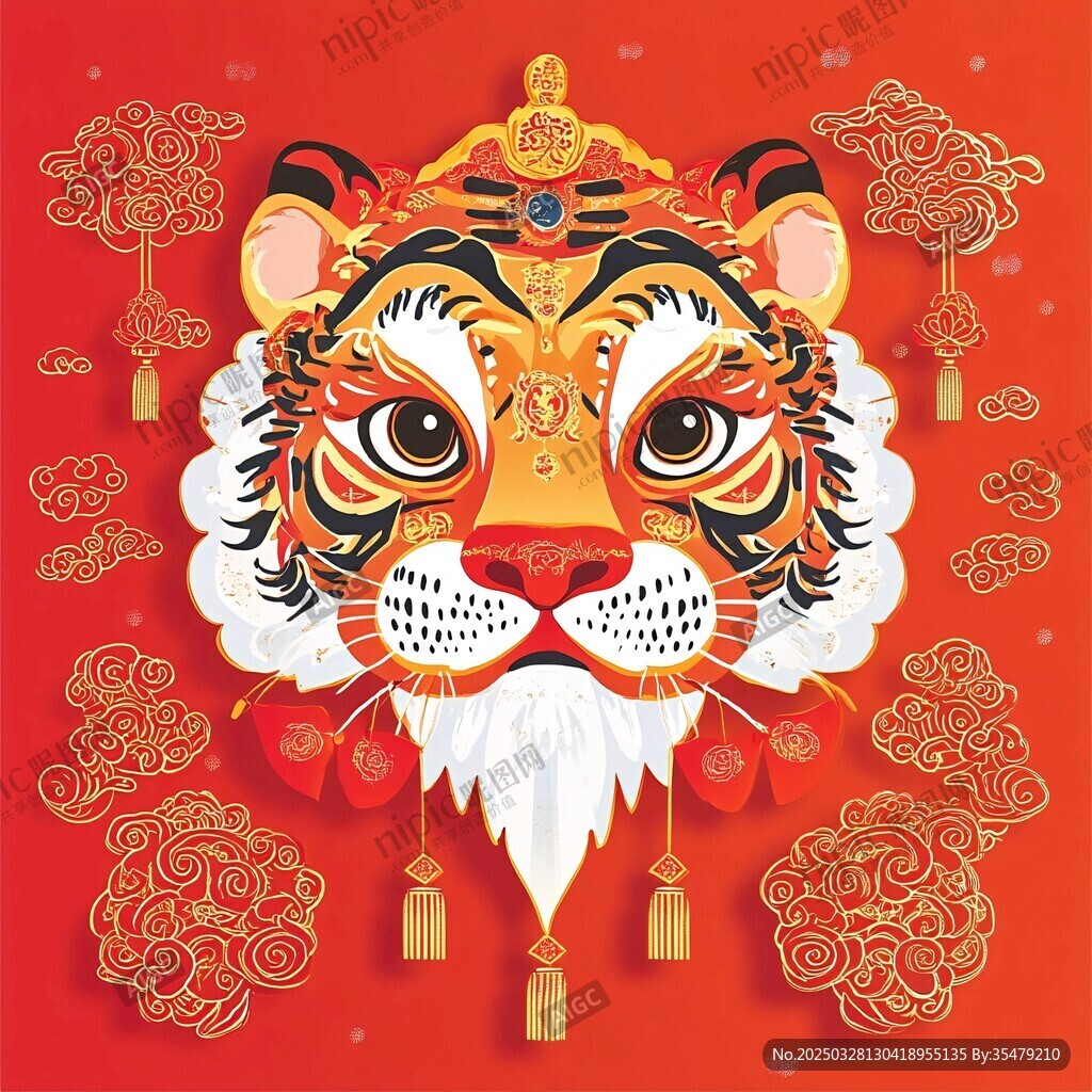 虎年瑞獸 喜慶吉祥插畫