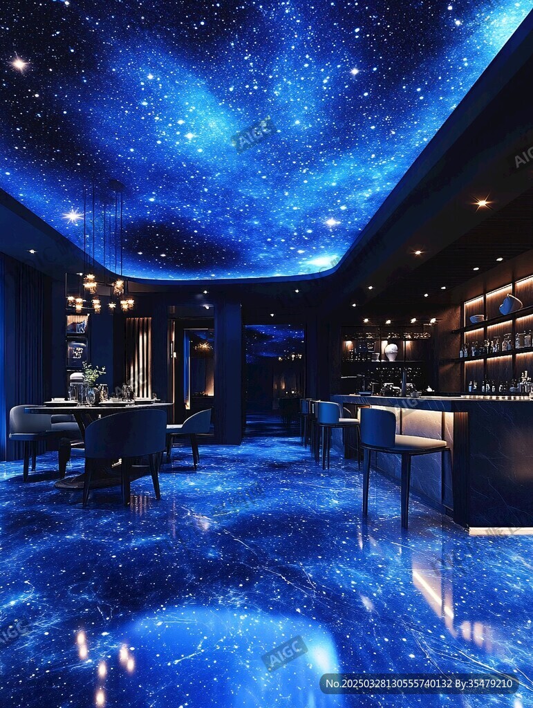 夢幻星空主題餐廳空間