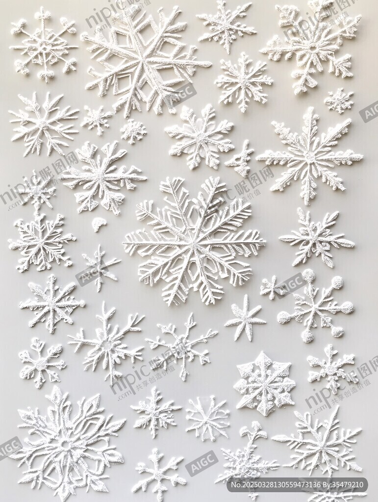 精致白色雪花圖案紋理